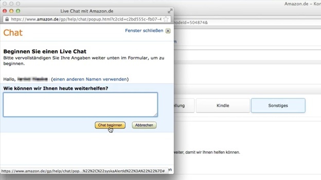 You can also chat with Amazon employees. 