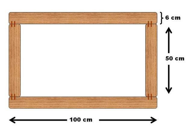 Upper frame of the table frame