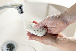 Soap increases the conductivity of water.