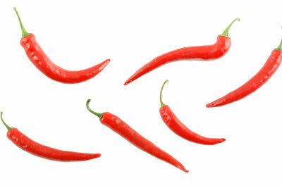 Hot peppers contain a lot of capsaicin.