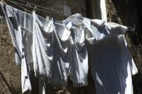 How do I get stained laundry white again?