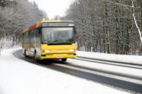 Busser kjører ikke på grunn av snø