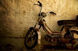 Many classic mopeds need a restoration.