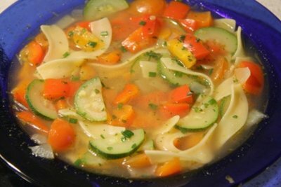 Vegetable stock is used as a basis for soups.