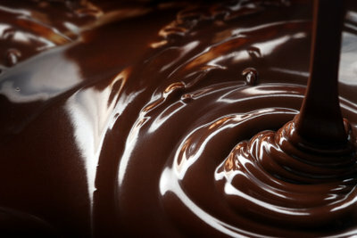 A massa de chocolate deve ser bem lisa.