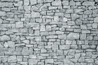 Bouw een granieten muur in de tuin