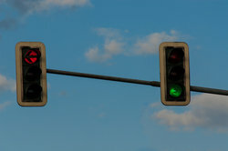Lampu lalu lintas dengan pengatur waktu