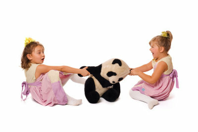 A stuffed animal delights children's hearts.