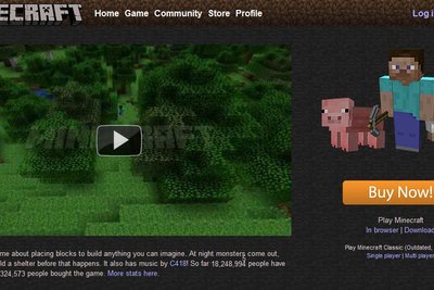 Minecraft web sitesi açıktır.