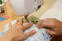 Sewing with the sewing machine