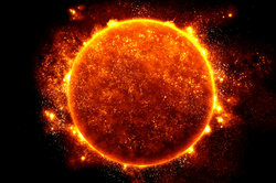 A energia do sol pode ser usada para aquecimento.