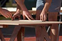 Wooden board - build a weatherproof planting table