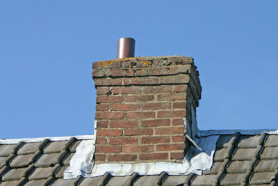 After converting the chimney for the gas boiler, the chimney looks a little different.