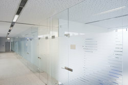 Glass doors combined with stainless steel