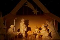Practice short nativity play with small children