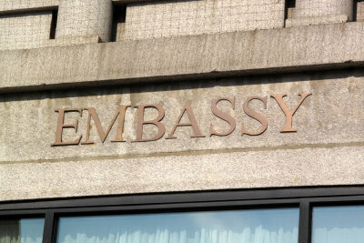 With a diplomatic passport to the embassy 