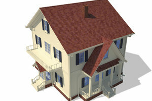 多くの家には切妻屋根があります。