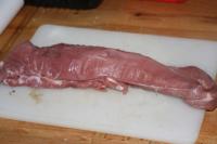 Cook the pork fillet in the oven